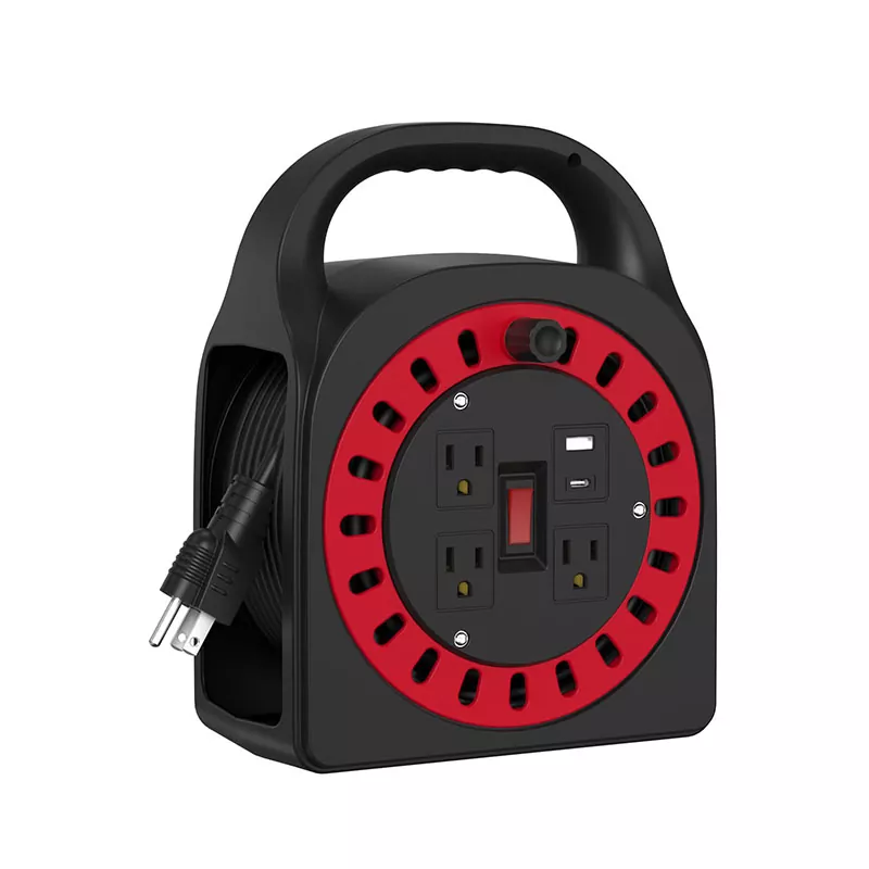 3 gniazdka Plastikowy bęben na przewód USB o długości 50 stóp 3 gniazdka Plastikowy bęben na przewód USB o długości 50 stóp