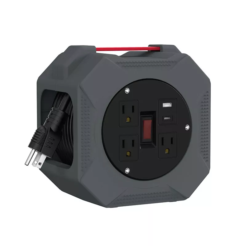 3 gniazda USB2.4a Plastikowy bęben na przewód 30 stóp 3 gniazda USB2.4a Plastikowy bęben na przewód 30 stóp