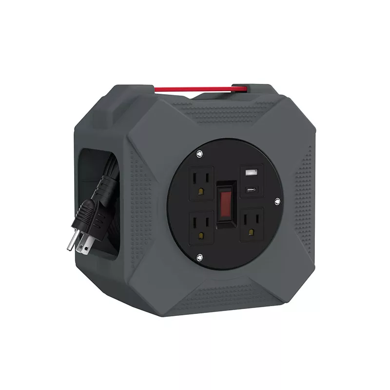 3 gniazda USB2.4a Plastikowy bęben na przewód 45 stóp 3 gniazda USB2.4a Plastikowy bęben na przewód 45 stóp